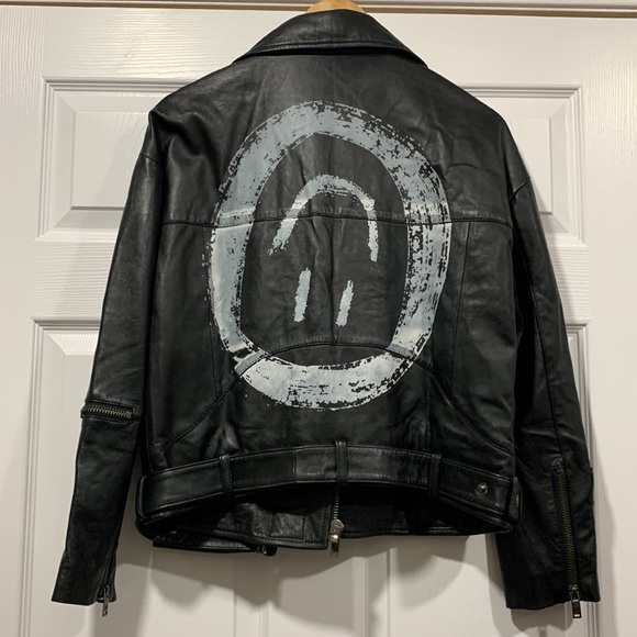 📌 Rare NWT One Teaspoon Smiley Leather Jacket - Picture 5 of 9